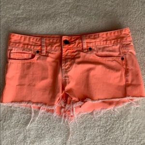 Size 2 neon orange shorts